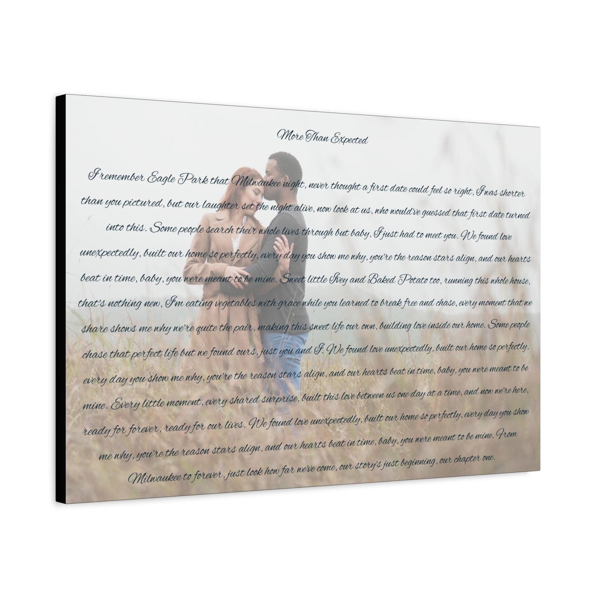 Personalized Love Song Canvas Wall Art - Romantic Gift for Couples - Squrle Beats