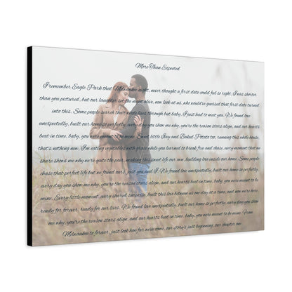 Personalized Love Song Canvas Wall Art - Romantic Gift for Couples - Squrle Beats