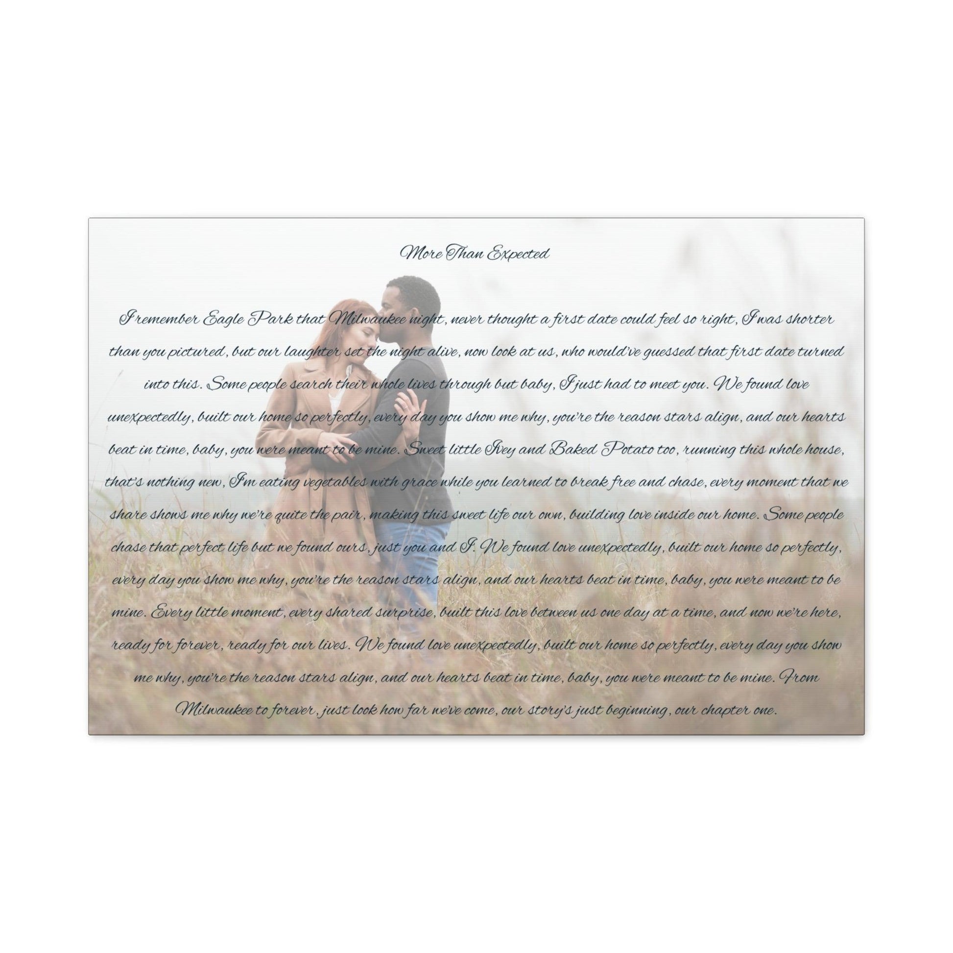 Personalized Love Song Canvas Wall Art - Romantic Gift for Couples - Squrle Beats