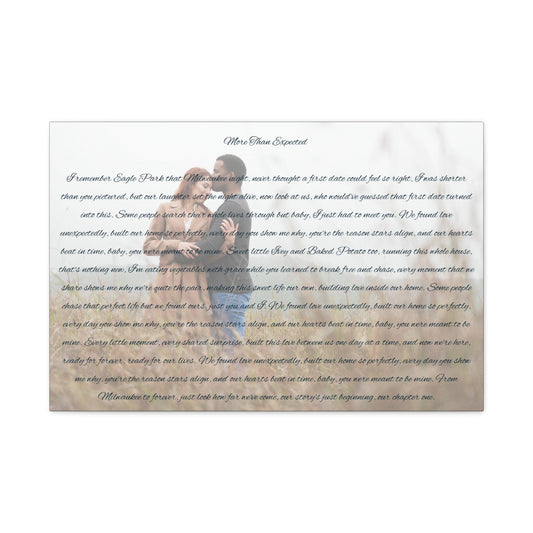 Personalized Love Song Canvas Wall Art - Romantic Gift for Couples - Squrle Beats